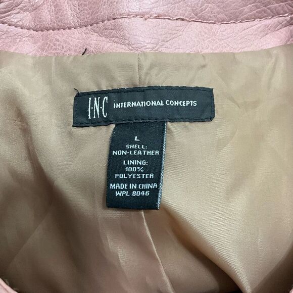 INC INTERNATIONAL CONCEPTS Vegan Leather Jacket - Picture 3 of 3